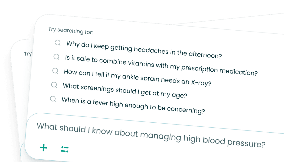 AskMD chat preview showing suggested questions