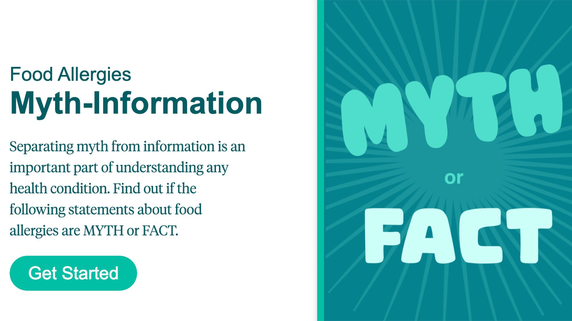 Myth Information: Food Allergies